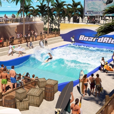 Δύο νέα έλξη νερού γύρου νερού Surfers Flowrider για ανακουφισμένος
