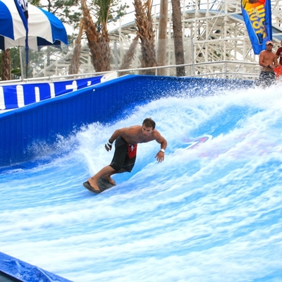Γύρος νερού Flowrider έλξης, αδιάβροχος ενιαίος πίνακας ολισθήσεων κυμάτων αναβατών