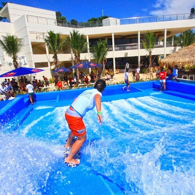 Γύρος νερού Flowrider έλξης, αδιάβροχος ενιαίος πίνακας ολισθήσεων κυμάτων αναβατών