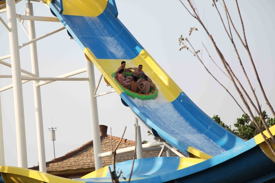 Γιγαντιαία φωτογραφική διαφάνεια νερού φίμπεργκλας μπούμερανγκ Outdside για 6 το πρόσωπο, ύψος 18.75M πύργων πάρκων νερού