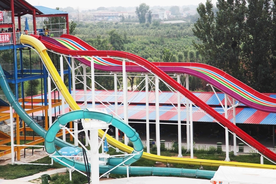 ΣυναρπαστικόSlide Aqua Park Aqua loop Διαφάνειες νερού από fiberglass, Ύψος πλατφόρμας 16m