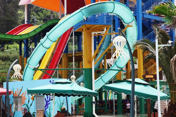 ΣυναρπαστικόSlide Aqua Park Aqua loop Διαφάνειες νερού από fiberglass, Ύψος πλατφόρμας 16m