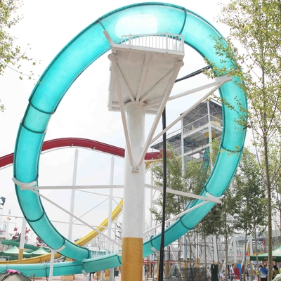 ΣυναρπαστικόSlide Aqua Park Aqua loop Διαφάνειες νερού από fiberglass, Ύψος πλατφόρμας 16m