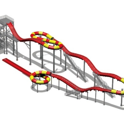 Ισχυρό QC ρόλερ κόστερ νερού δράκων νερού Aquapark διασκέδασης ομάδας για το πάρκο νερού
