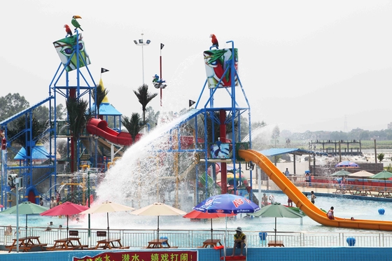 Διαλογικό σπίτι νερού παιχνιδιών πάρκων Aqua για τις φωτογραφικές διαφάνειες θεματικών πάρκων/φίμπεργκλας διασκέδασης