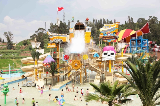 Επιπλέων νερού σπιτιών μεγάλος Aqua παιδικών χαρών θέματος εξοπλισμός φίμπεργκλας πάρκων νερού ξενοδοχείων υπαίθριος