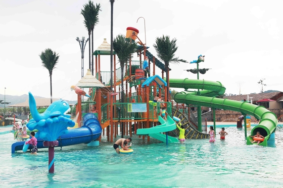 Εξοπλισμός διαλογικό Eco παιδικών χαρών Aqua φίμπεργκλας - φιλικό για το πάρκο νερού