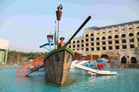 Εξοπλισμός πάρκων νερού παιχνιδιού Aqua πειρατών/μεγάλο σκάφος πειρατών φίμπεργκλας θερέτρου διακοπών