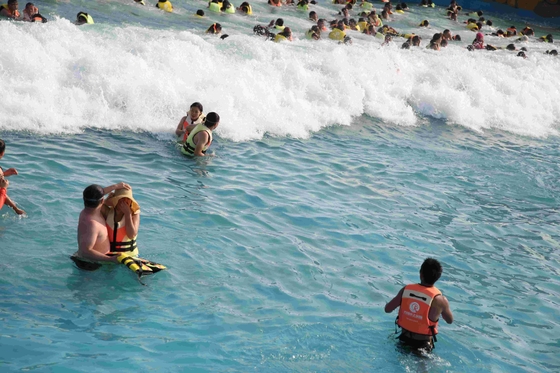 Εξοπλισμός λιμνών κυμάτων πάρκων Aqua, μηχανή κυμάτων Waterpark για την οικογενειακή διασκέδαση
