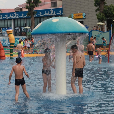 Προσαρμοσμένοι φίμπεργκλας/εξοπλισμός Waterpark μανιταριών ψεκασμού PVC για τα παιχνίδια παιδιών