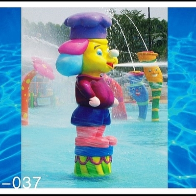 Εξοπλισμός πάρκων ψεκασμού Sprayground νερού, διαμορφωμένο πάρκο νερού παιχνιδιού Aqua πιθήκων κινούμενα σχέδια