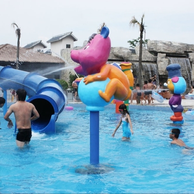 Δομές παιχνιδιού Aqua κινούμενων σχεδίων κουνελιών, εξοπλισμοί πάρκων ψεκασμού, εξοπλισμός παιδικών χαρών νερού