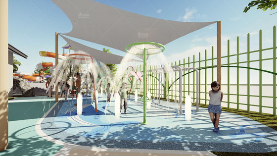 Safe Customized Hotel Resort Aqua Water Park Conceptual Design For Amusement Park