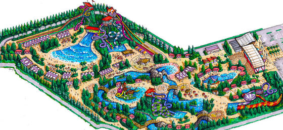 Εννοιολογικό σχέδιο Waterpark, σχέδιο πάρκων νερού/προσαρμοσμένο πάρκο νερού