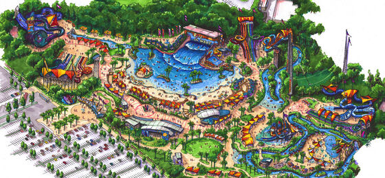 Εννοιολογικό σχέδιο Waterpark, σχέδιο πάρκων νερού/προσαρμοσμένο πάρκο νερού