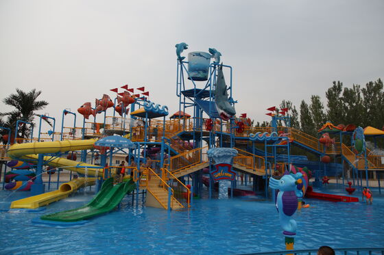 Super Water Play δομή με χειροποίητο υαλοπινάκιο και ζεστό γαλβανισμένο χάλυβα δομή για υποστήριξη κλειδί σε χέρι