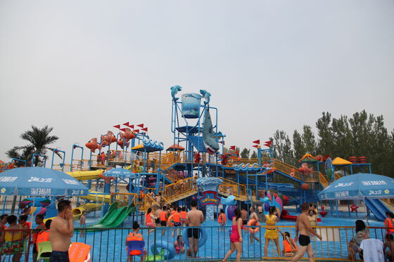 Super Water Play δομή με χειροποίητο υαλοπινάκιο και ζεστό γαλβανισμένο χάλυβα δομή για υποστήριξη κλειδί σε χέρι