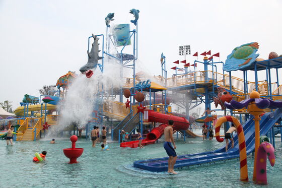 Super Water Play δομή με χειροποίητο υαλοπινάκιο και ζεστό γαλβανισμένο χάλυβα δομή για υποστήριξη κλειδί σε χέρι