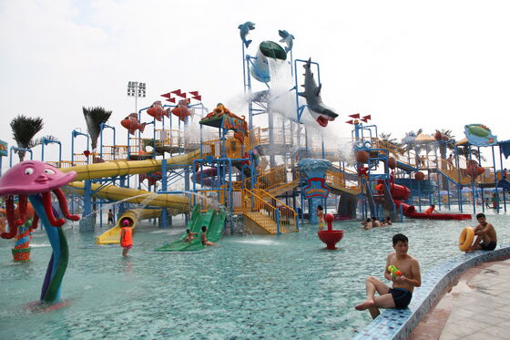 Super Water Play δομή με χειροποίητο υαλοπινάκιο και ζεστό γαλβανισμένο χάλυβα δομή για υποστήριξη κλειδί σε χέρι
