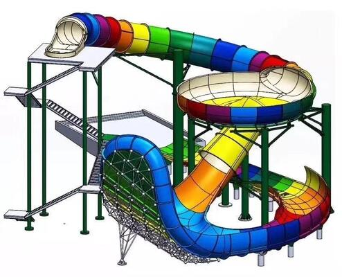 18 μέτρα ψηλό Sky Pit Slide με 12 μέτρα Super Bowl και 4 άτομα Raft Thrill Ride