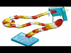 Ατσάλινα υδατικά διαδρόμια με χρώμα ουράνιου τόξου για παιδιά / ενήλικες στο πάρκο νερού